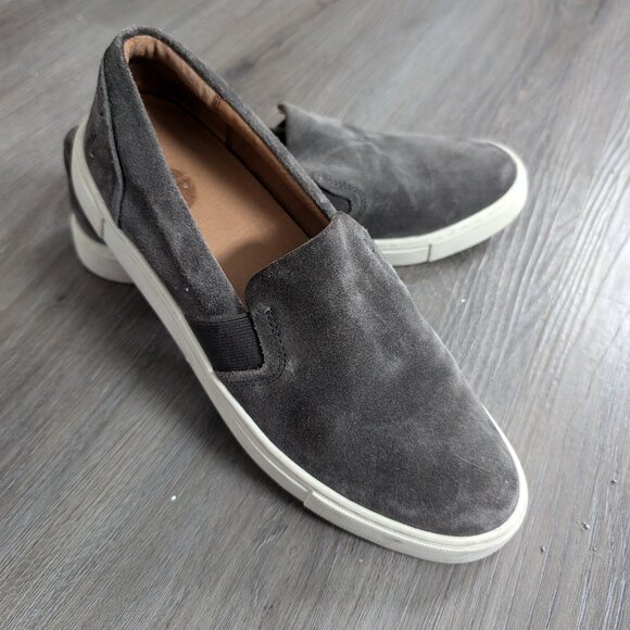 Frye Ivy Slip-on Sneakers Suede Sz 8 Grigio Gray - Picture 4 of 7